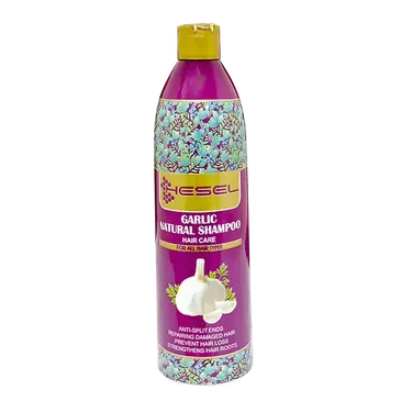شامپو گیاهی حاوی عصاره طبیعی سیر 400 گرمی هسل